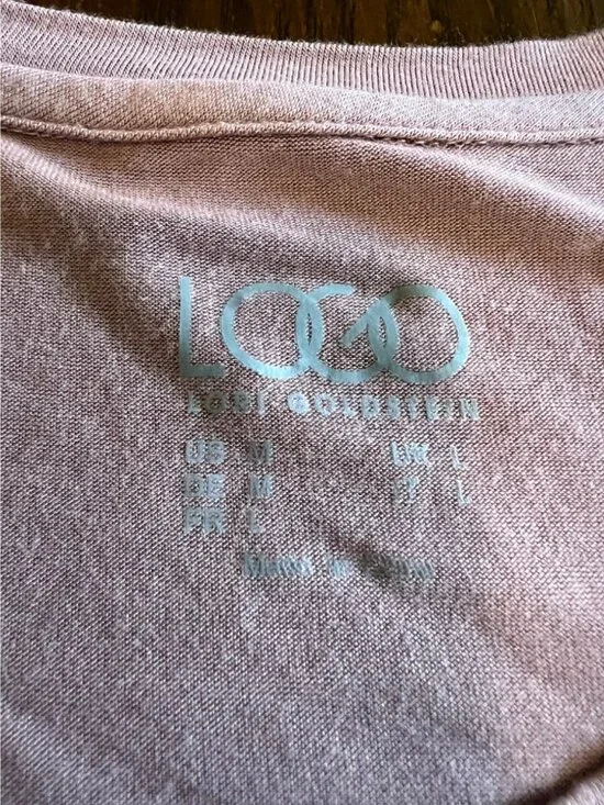 LOGO Lori Goldstein Tunic Mauve Logo Long sleeve Pleated Hem Top Knit Shirt M - Picture 8 of 8